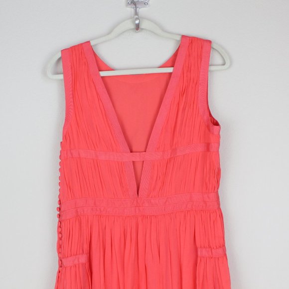 NWT Diane Von Furstenberg DVF Silk Pleated Dress| Flowy Weddings & Special Event - Picture 5 of 15